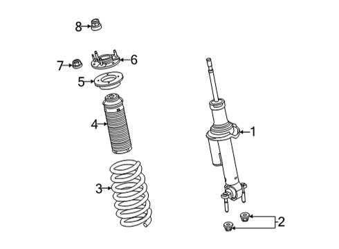 2023 Ford Bronco Shocks & Components - Front Diagram 1
