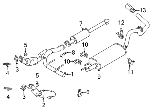 2022 Ford F-150 Exhaust Components Diagram 5