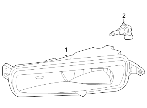 2022 Ford E-Transit Fog Lamps Diagram