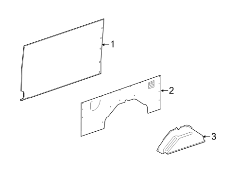 2023 Ford E-Transit Interior Trim - Side Panel Diagram 2