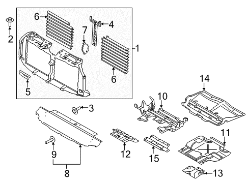 2020 Ford F-150 Splash Shields Diagram 6