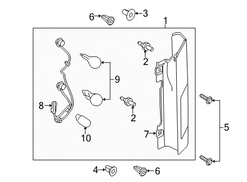2022 Ford Transit 350 Combination Lamps Diagram