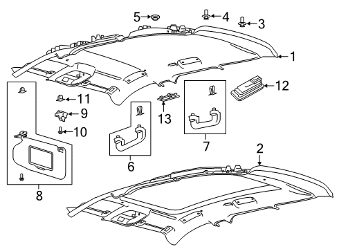 2022 Lincoln Corsair VISOR ASY - SUN Diagram for LJ7Z-7804104-AB
