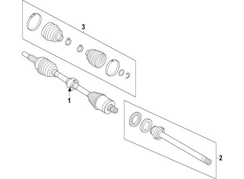 2022 Ford Mustang Mach-E Axle Shafts & Joints, Drive Axles Diagram 2