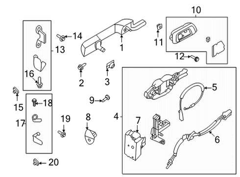 2023 Ford Bronco Lock & Hardware Diagram 3
