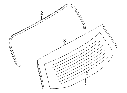 2022 Ford EcoSport Back Glass Diagram