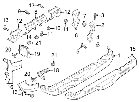 2023 Ford Bronco Bumper & Components - Rear Diagram 2