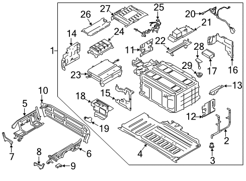 2020 Ford Fusion Hybrid Components Diagram 1