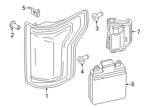 2020 Ford F-150 Tail Lamps Diagram 1