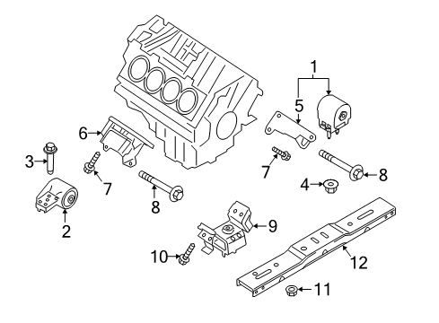 2020 Ford F-150 Engine & Trans Mounting Diagram 5