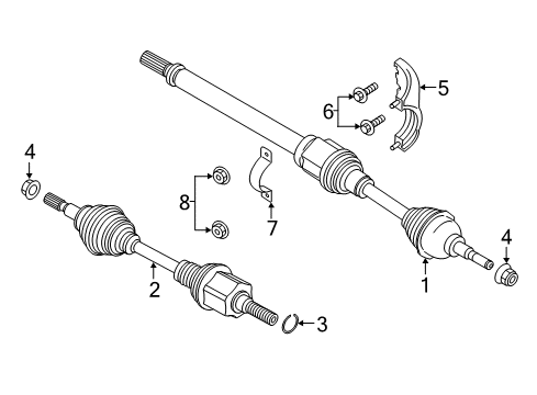 2020 Lincoln Continental Drive Axles - Front Diagram 4