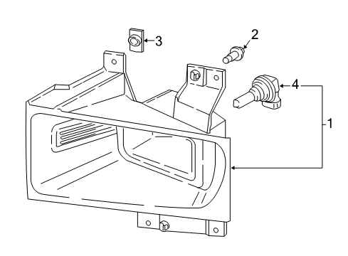 2020 Ford F-350 Super Duty Bulbs Diagram 1