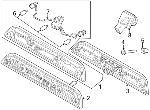 2023 Ford F-350 Super Duty Bulbs Diagram 4