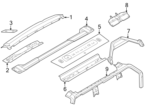 2023 Ford Bronco Roof & Components Diagram 2