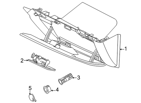 2021 Ford E-350/E-350 Super Duty Glove Box Diagram