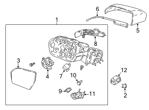 2020 Lincoln Navigator Mirrors Diagram 1