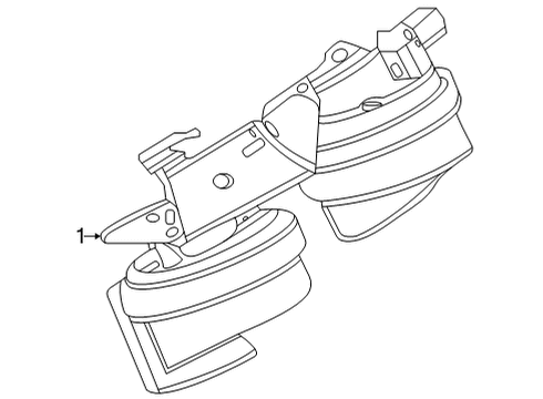 2023 Ford Maverick HORN ASY Diagram for NZ6Z-13832-A