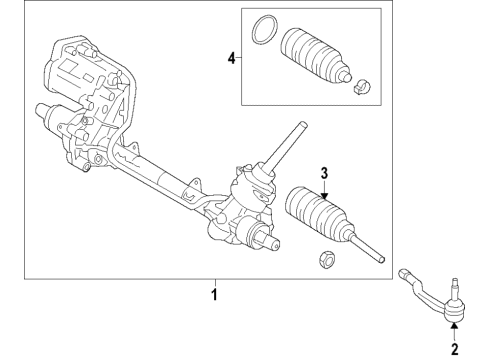 2020 Lincoln Nautilus Steering Column & Wheel, Steering Gear & Linkage Diagram 4