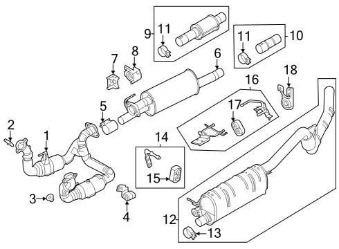 2023 Ford F-350 Super Duty Exhaust Components Diagram 2