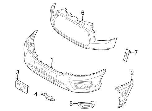 2022 Ford E-Transit Bumper & Components - Front Diagram 2