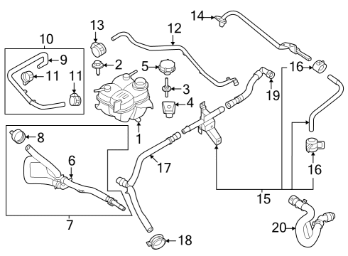 2024 Ford Mustang HOSE ASY Diagram for PR3Z-8075-H