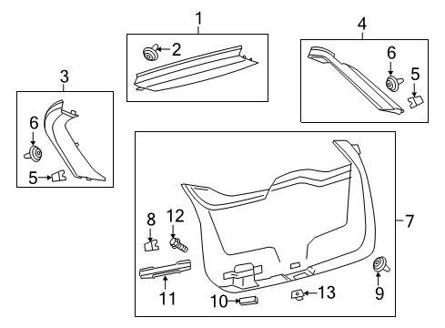 2022 Ford Edge Interior Trim - Lift Gate Diagram