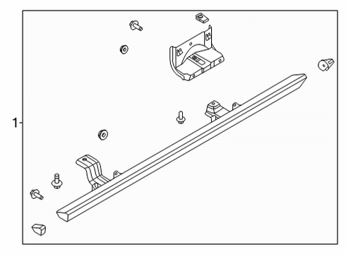 2023 Ford Bronco Running Board Diagram 1