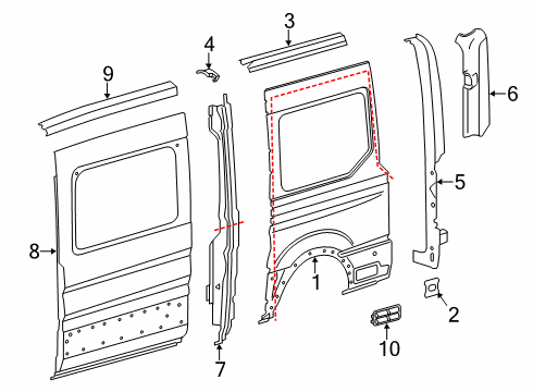 2020 Ford Transit 250 Side Panel & Components Diagram 3