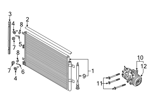 2021 Ford Expedition A/C Condenser, Compressor & Lines Diagram 2