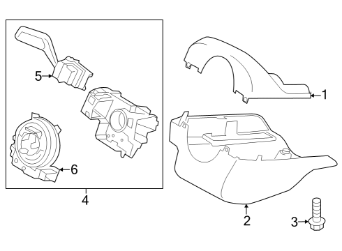 2021 Ford Bronco HOUSING ASY - STEERING COLUMN Diagram for M2DZ-3F791-DB
