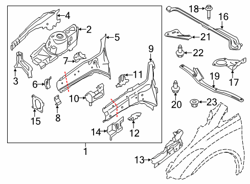 1995 Ford Thunderbird FILLER Diagram for KV6Z17101A88A