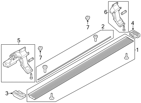 2023 Ford F-350 Super Duty Running Board Diagram 6