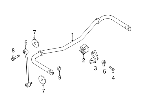 2022 Ford Transit 350 Stabilizer Bar & Components - Rear Diagram