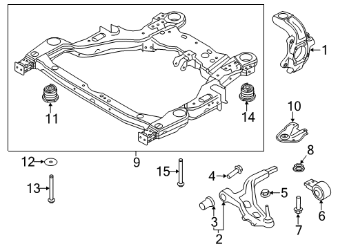 1989 Ford Bronco Arm Assembly - Front Suspension Diagram for FA5Z-3079-A