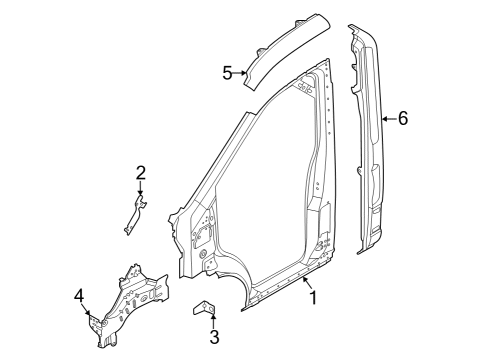 2022 Ford E-Transit Aperture Panel Diagram 1