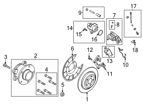 2023 Ford Escape Brake Components Diagram 3