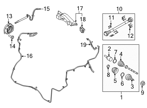 2020 Ford F-150 Drive Axles - Front Diagram 2