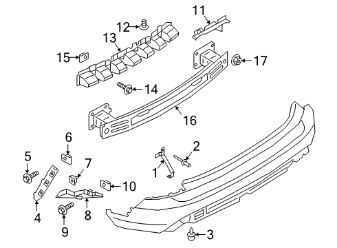 2021 Ford Escape Bumper & Components - Rear Diagram 2