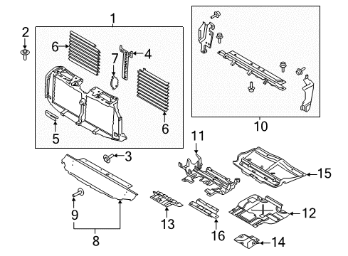 1995 Ford Mustang Deflector Diagram for JL3Z-8327-C