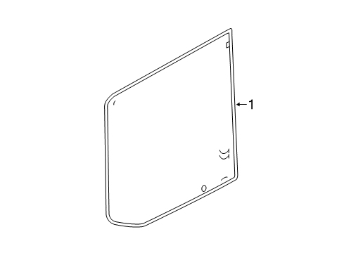 2020 Ford Transit 250 Back Door - Glass & Hardware Diagram 1