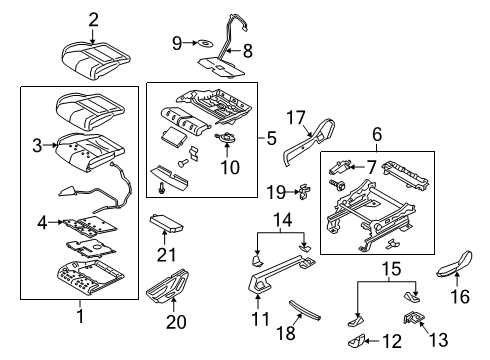 2020 Lincoln Navigator Front Seat Components Diagram 2