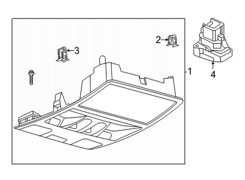 2023 Ford Bronco Sport CONSOLE ASY - OVERHEAD Diagram for LJ6Z-58519A70-AB