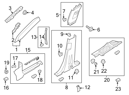 2020 Lincoln Aviator PLATE - DOOR SCUFF Diagram for LC5Z-7813229-AA