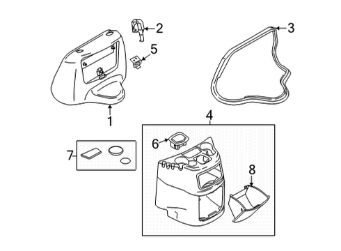 2022 Ford E-350/E-350 Super Duty Engine Cover & Components Diagram 1