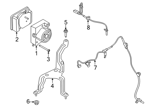 2021 Ford Mustang ABS Components Diagram