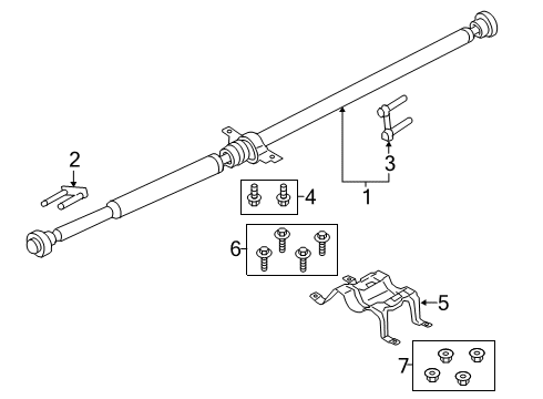 2023 Ford Edge Drive Shaft - Rear Diagram