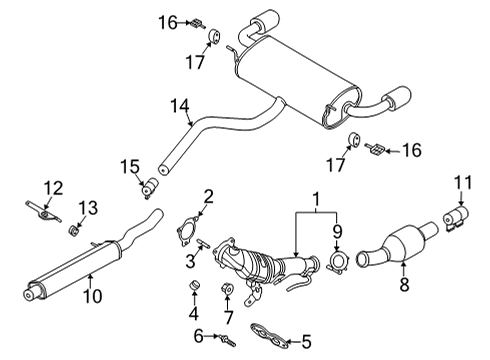 2021 Lincoln Corsair Connector - Pipe Diagram for GU2Z-5K256-A