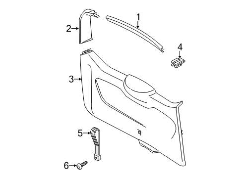 2022 Ford Transit Connect Interior Trim - Lift Gate Diagram