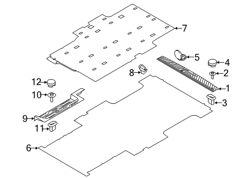 2022 Ford Transit 350 Interior Trim - Rear Body Diagram 3