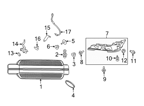 2020 Ford F-150 Grille & Components Diagram 2